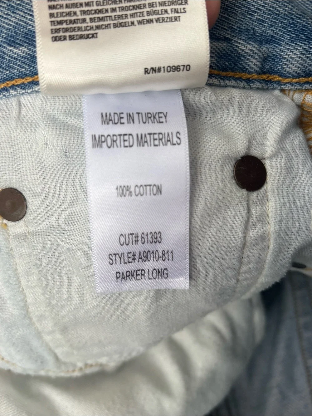Agolde Parker Long Light Blue Distressed Cutoff Denim Shorts size 24